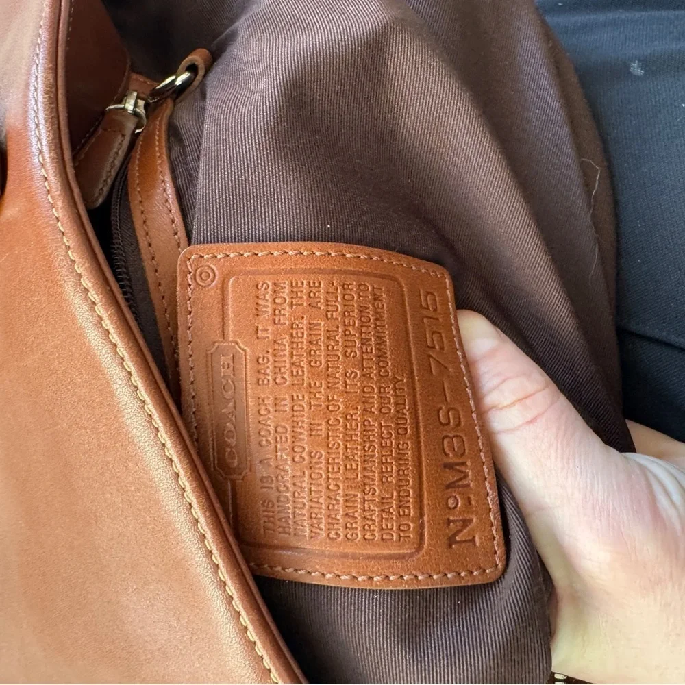 Vintage Coach Hampton Brown Leather Tote Bag